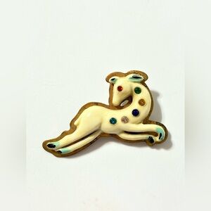 1930’s Art Deco Celluloid Reindeer Brooch Pin